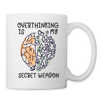 Overthinking Brooding Brain Butterflies - Mug - white - Right