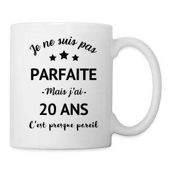20 ans cadeau anniversaire humour femme - Mug blanc - blanc - Droite