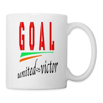 GOAL Logo de football avec arche - Mug blanc - blanc - Droite