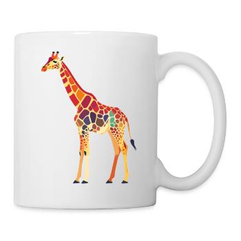 Motif vibrant des couleurs de girafes - Mug blanc - blanc - Droite