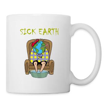 La planète Terre est malade - Mug blanc - blanc - Droite