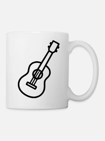 Akustikgitarre Gitarre Geschenk Musiker Gitarrist - Tasse - Weiß