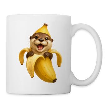 Otter in Banana Funny Animal Motif with Fruit Motif - Mug - white - Right