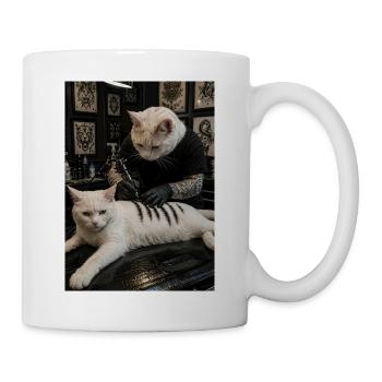 Tattoo Katzen Streetstyle Cats For Cat Lovers - Tasse - Weiß - Rechts