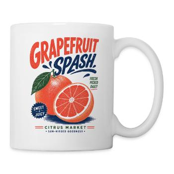 Grapefruit Splash Citrus Motif - Mug - white - Right