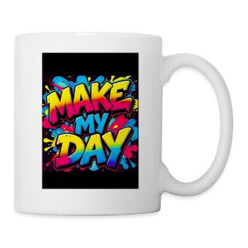 Make My Day Graffiti Neon - Mug - white - Right