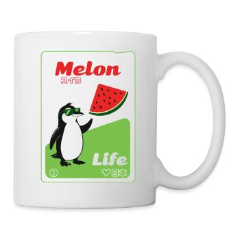 Melon Life Pinguin - Tasse - Weiß - Rechts