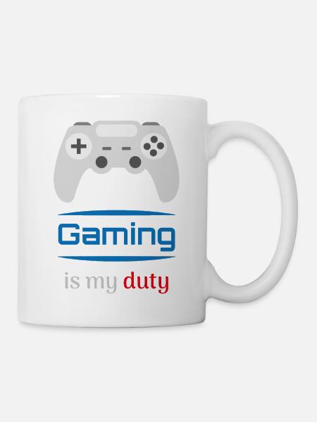Gaming Is My Duty Gamer Controller - Mug - white