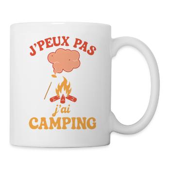 J'peux pas j'ai camping - Mug blanc - blanc - Droite