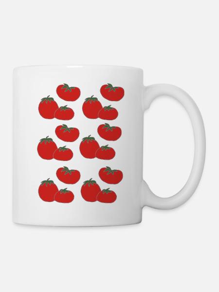 Tomaten Muster Kollektion - Tasse - Weiß