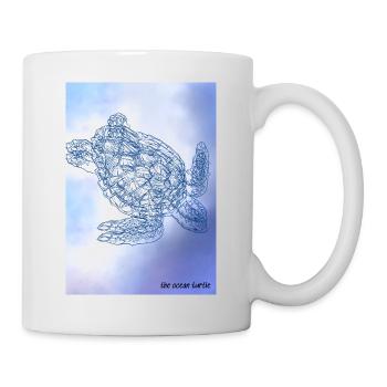 La Tortue océanique - Mug blanc - blanc - Droite