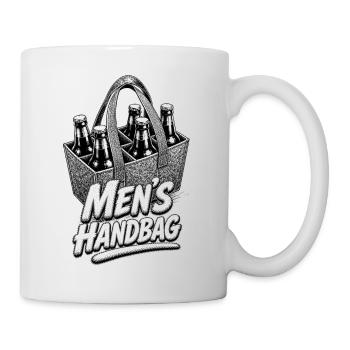 Sac à main homme avec fourrage de bière - Mug blanc - blanc - Droite