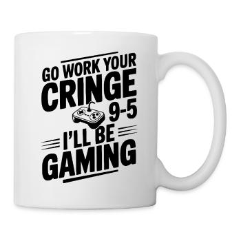 Va travailler ton 9h à 17h, je vais jouer - Mug blanc - blanc - Droite