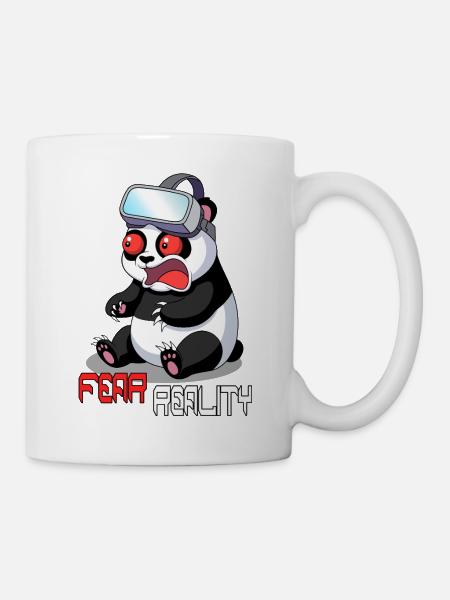 Panda VR Fear Reality - Tasse - Weiß