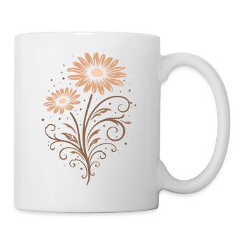 Margeriten – Florales Sommer Naturmotiv - Tasse - Weiß - Rechts