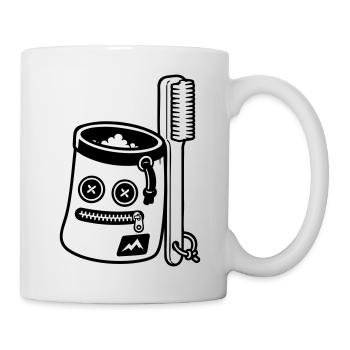 Motif du pinceau à craie en bloc - Mug blanc - blanc - Droite