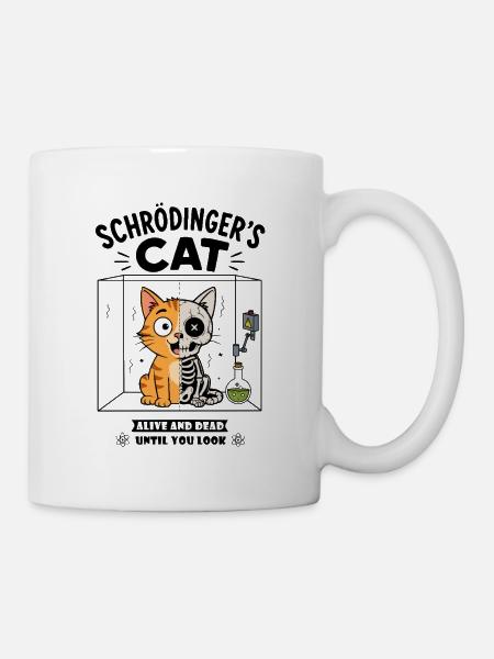 Dual Cat: Leben und Tod - Tasse - Weiß