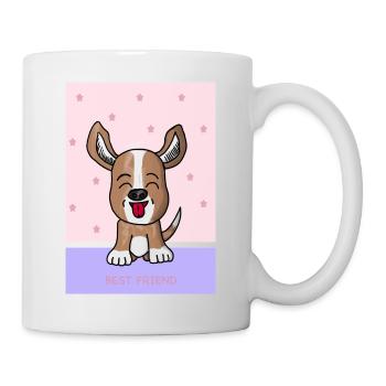 Meilleur ami du chien de Kawaii - Mug blanc - blanc - Droite