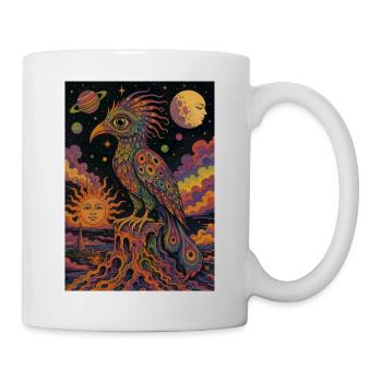 Phénix psychédélique cosmique - Mug blanc - blanc - Droite