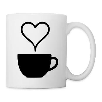 Café Tasse de café Tasse d’espresso Café cadeau - Mug blanc - blanc - Droite