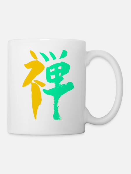 Zen (Japanisch) Kanji Schriftzeichen - Tasse - Weiß