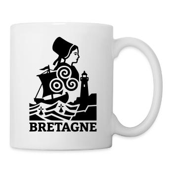 Bretagne – Traditionell Keltisch - Tasse - Weiß - Rechts