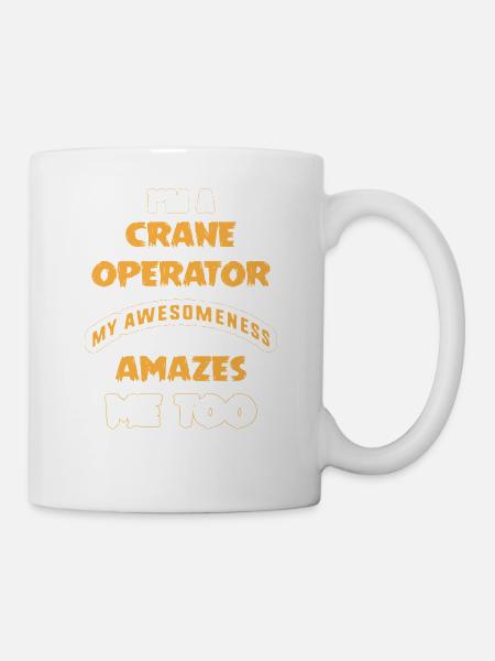 Kranführer Kran - Tasse - Weiß