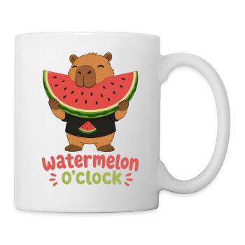 Watermelon O'Clock Cabybara - Mug - white - Right