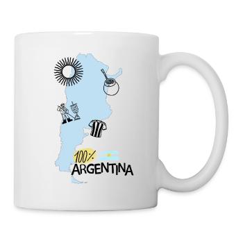 100% Argentina - Tasse - Weiß - Rechts