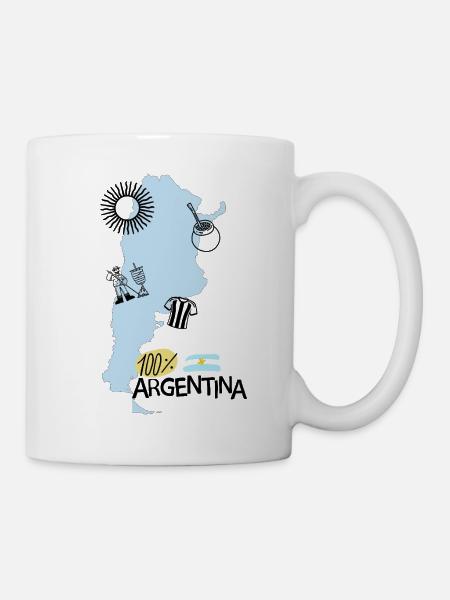 100% Argentina - Tasse - Weiß