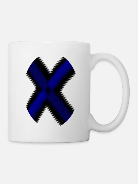 Neon X-Cross Blue - Mug - white