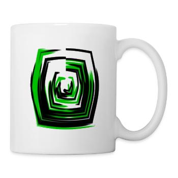 Neonspirale Grün - Tasse - Weiß - Rechts