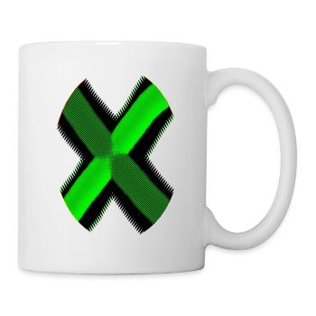 Neon X Pattern Green Black - Mug - white - Right