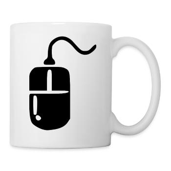 Retro Computer Vintage 80er 90er Jahre Geschenk - Tasse - Weiß - Rechts