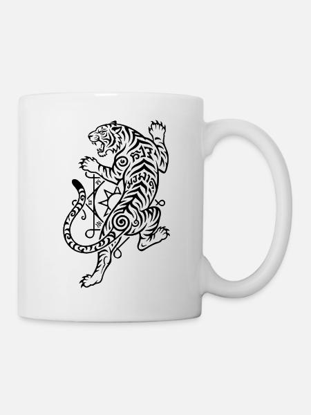 Muay Thai Tiger - Tasse - Weiß