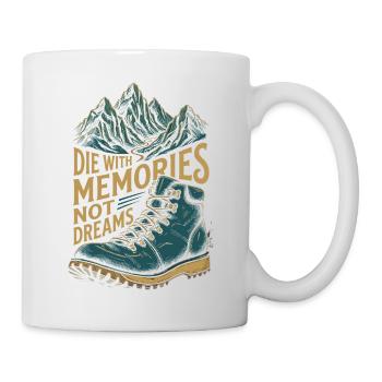 Randonnée - Aventure en plein air - Mourir avec des souvenirs non - Mug blanc - blanc - Droite
