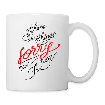 Désolé - Mug blanc - blanc - Droite