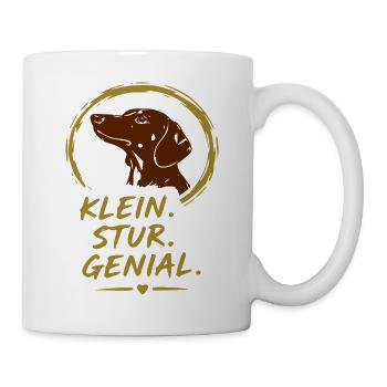 Klein. Stur. Genial. - Tasse - Weiß - Rechts