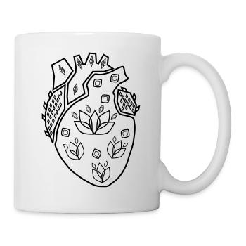 shape of my heart - black - Mug - white - Right