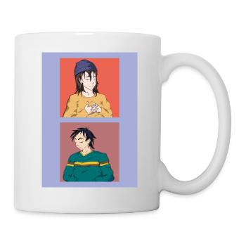 Two illustrations and different emotions - Mug - white - Right