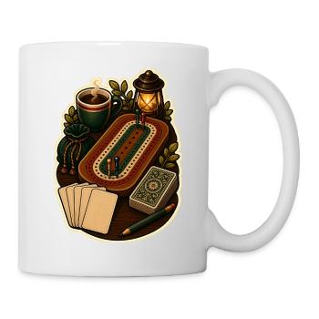 Cribbage Breadboard Cards - Mug - white - Right