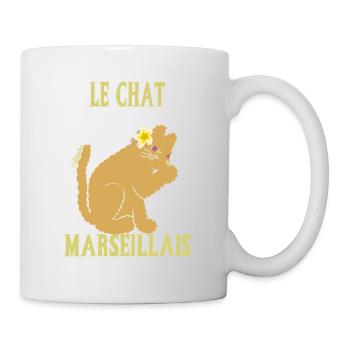 Le Chat Marseillais Floral - Mug blanc - blanc - Droite