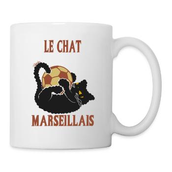 Le Chat Marseillais Ballon Foot - Mug blanc - blanc - Droite
