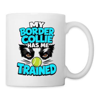 Border Collie m’a dressé, un cadeau drôle de propriétaire de chien - Mug blanc - blanc - Droite