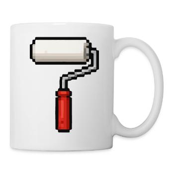 Conception artistique des rouleaux à peinture - Mug blanc - blanc - Droite