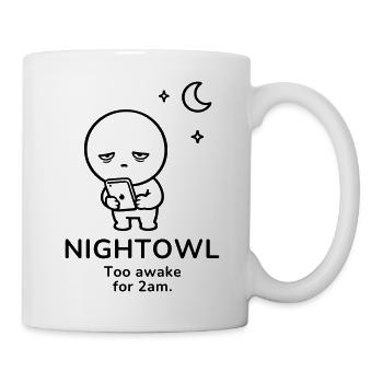 Nightowl – Too Awake | Late Night Mood - Mug - white - Right