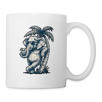 Cool Elefant Eis - Tasse - Weiß - Rechts