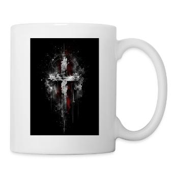 Kreuzspritzer Grunge - Tasse - Weiß - Rechts