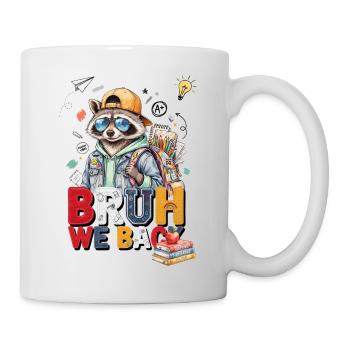 Bruh We Back School Raccoon - Mug - white - Right
