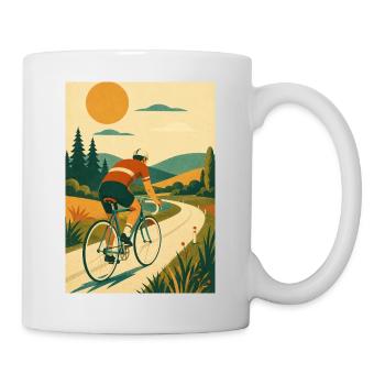Die Fahrt – Goldener Pfad - Tasse - Weiß - Rechts